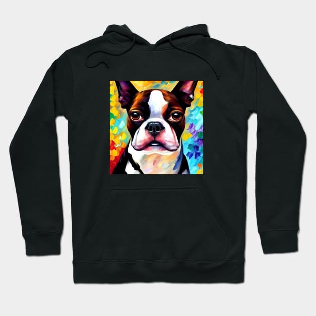 Boston Terrier Hoodie by ArtistsQuest